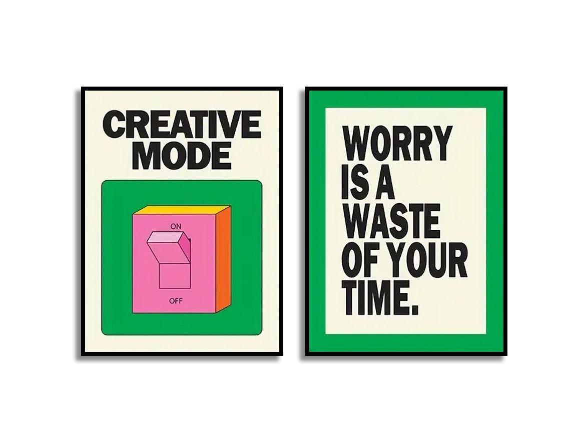 Poster - Creative Mode & Worry / Set van 2