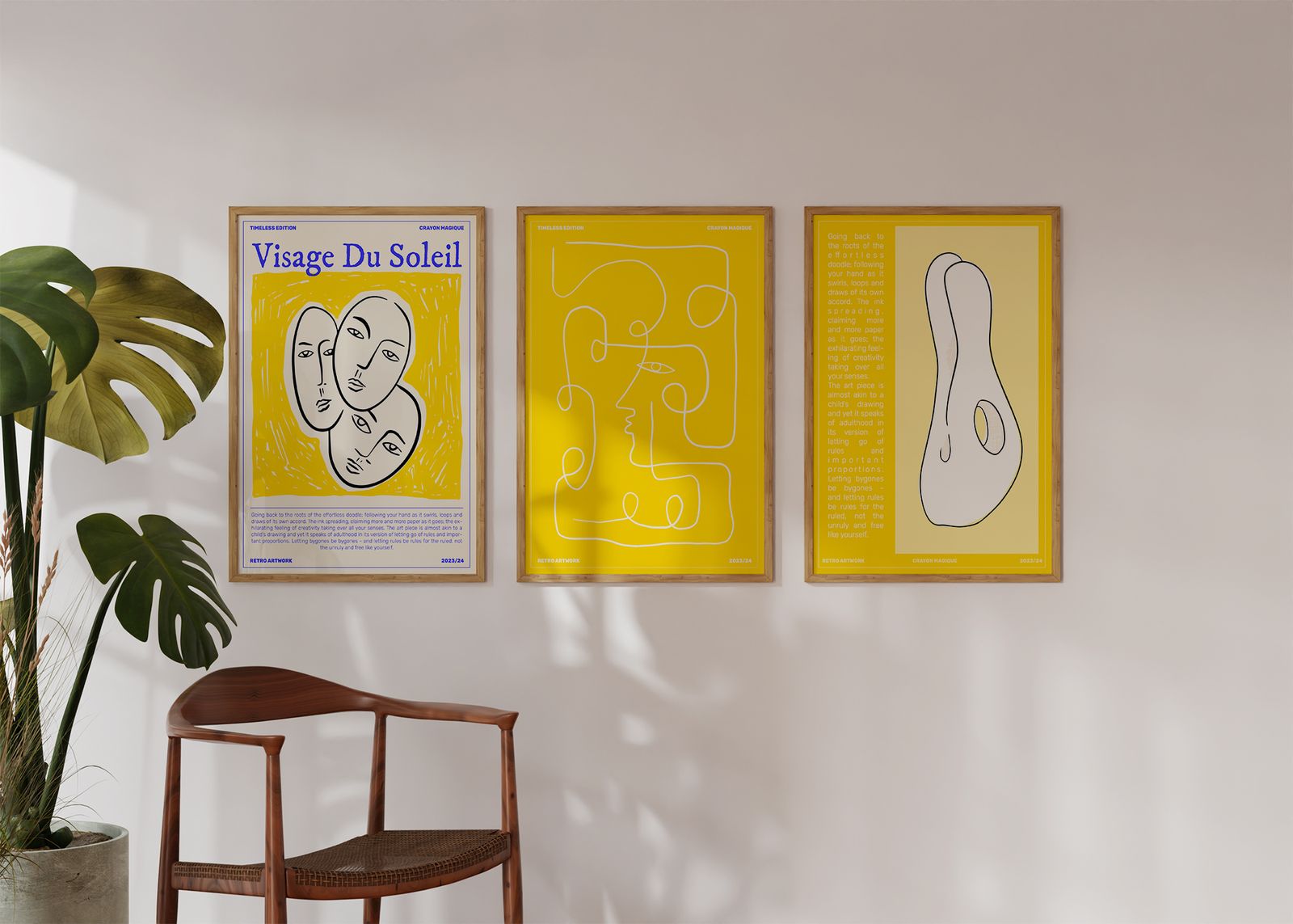Poster - Visage Du Soleil Collectie / Set van 3