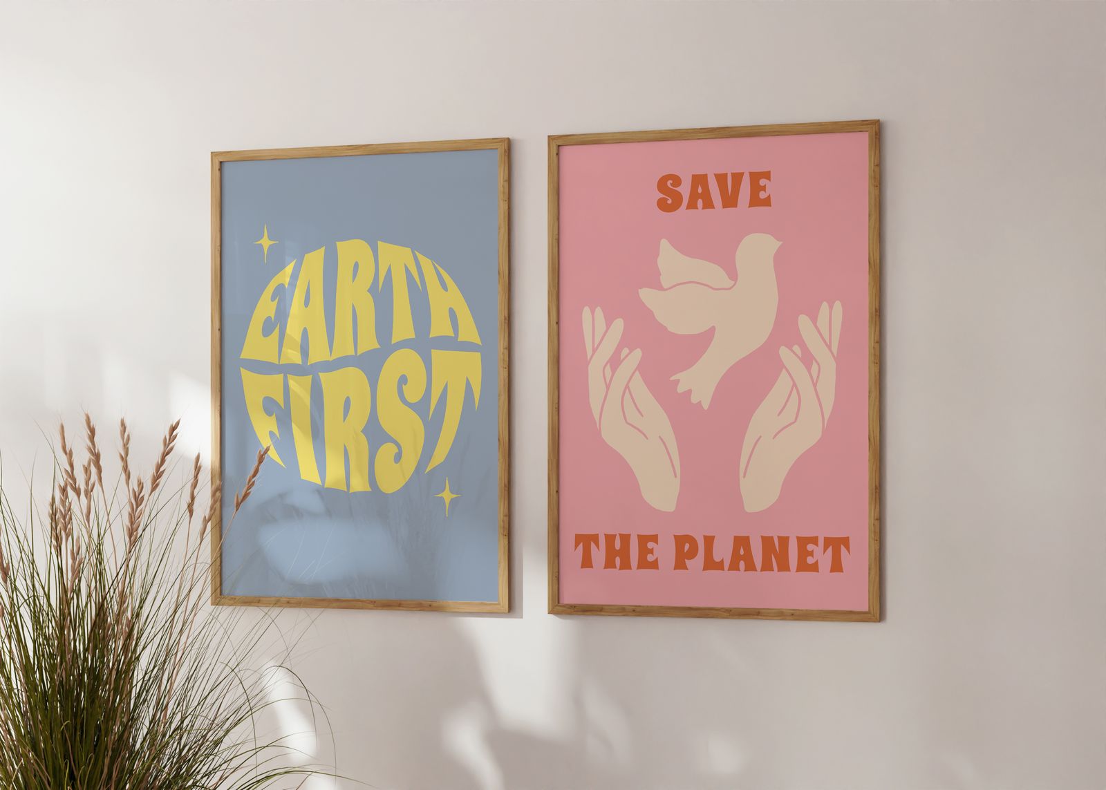 Poster - Earth First Save the Planet / Set van 2