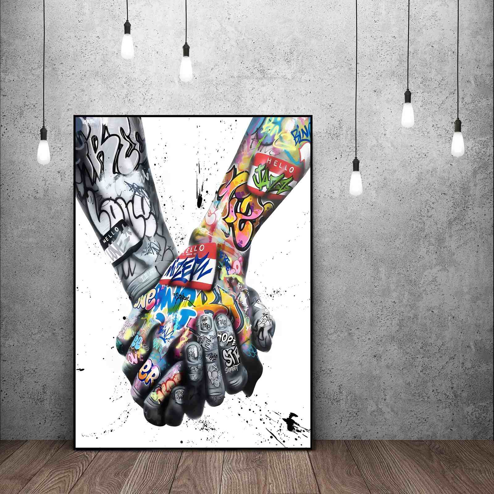 Graffiti Handdruk Kunstposter