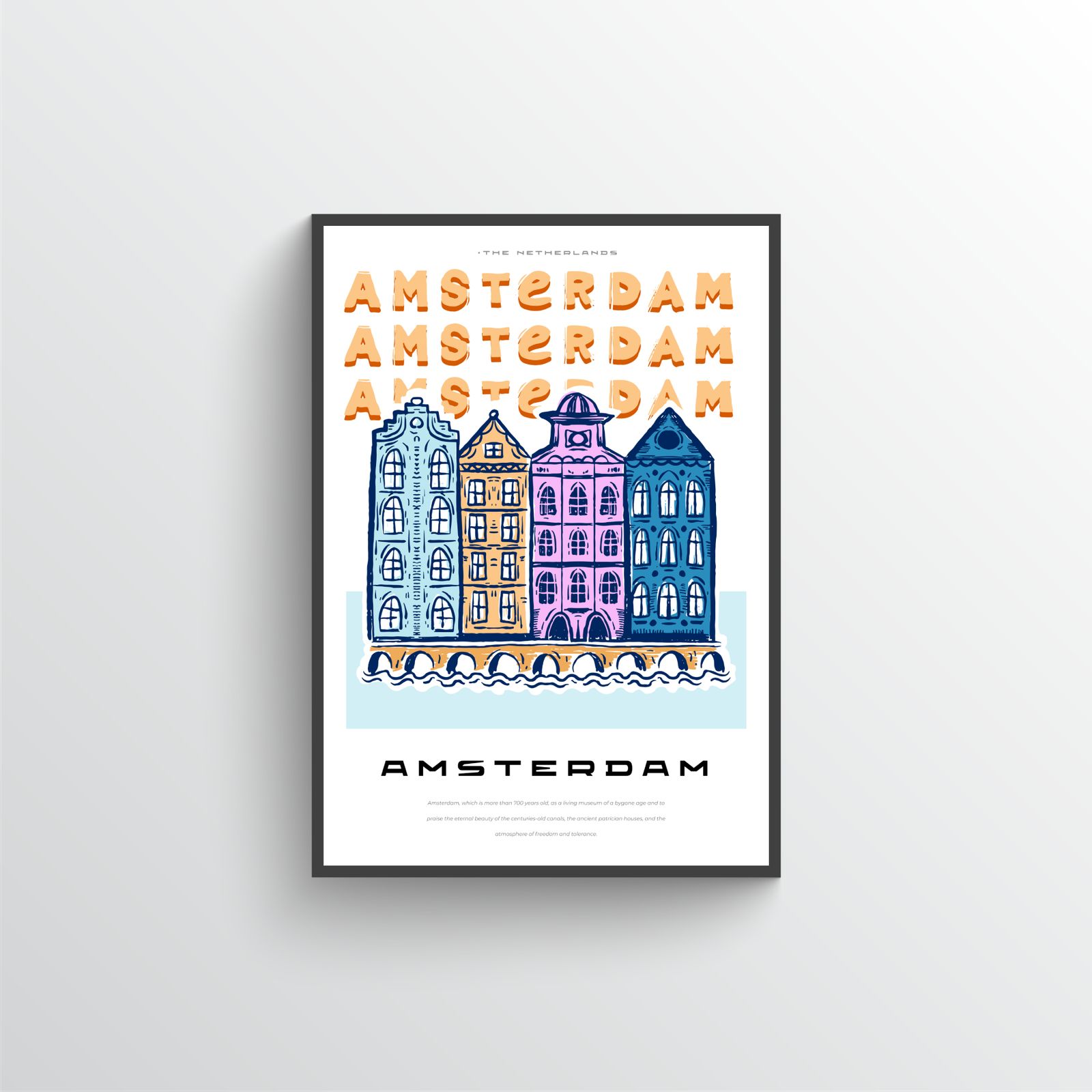 Amsterdam kunstwerk muurposter