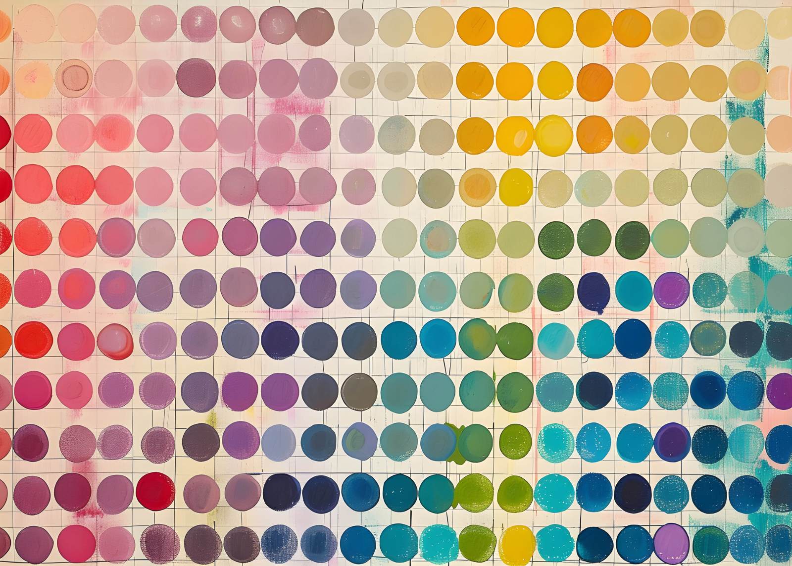 Poster - Kleurrijke Puntkunst