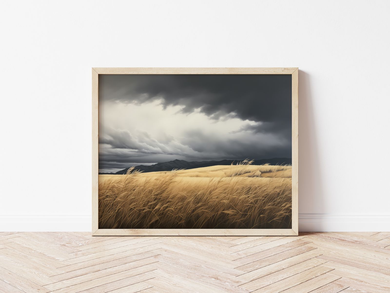Poster - Stormachtig Veld