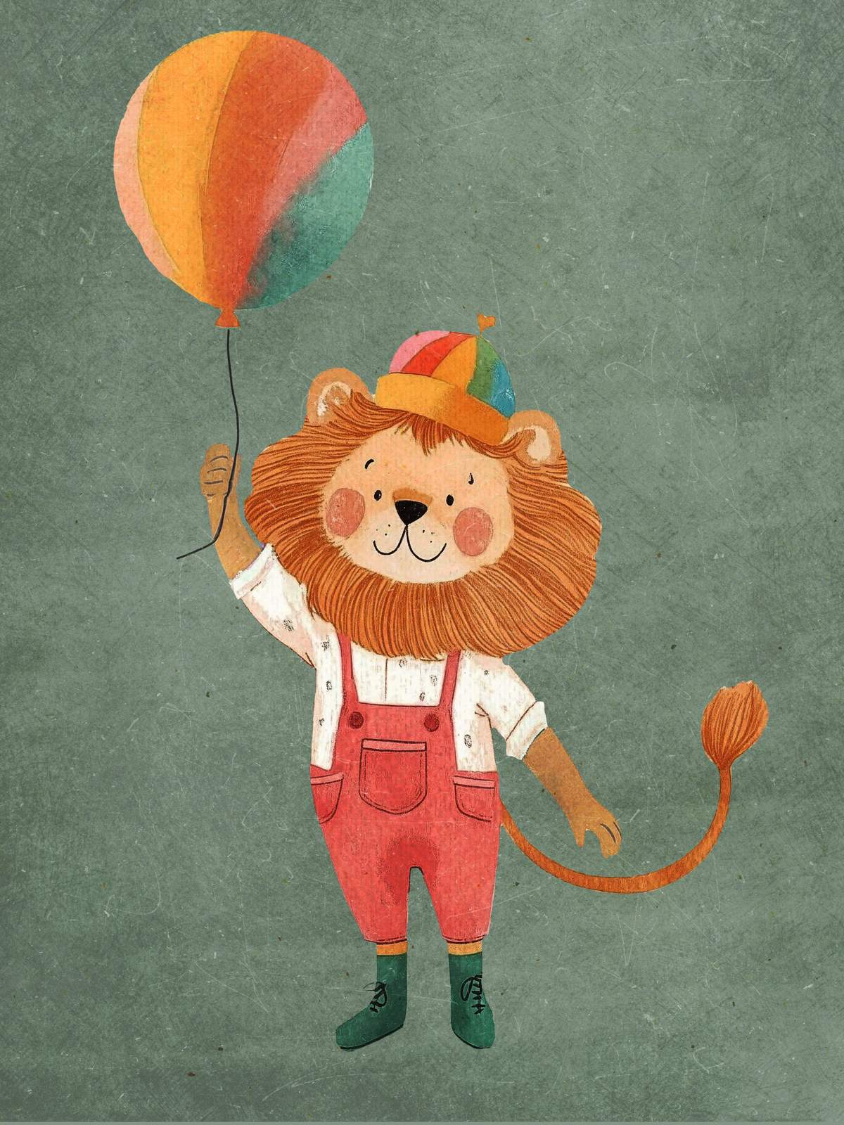 Poster - Leeuw met ballon