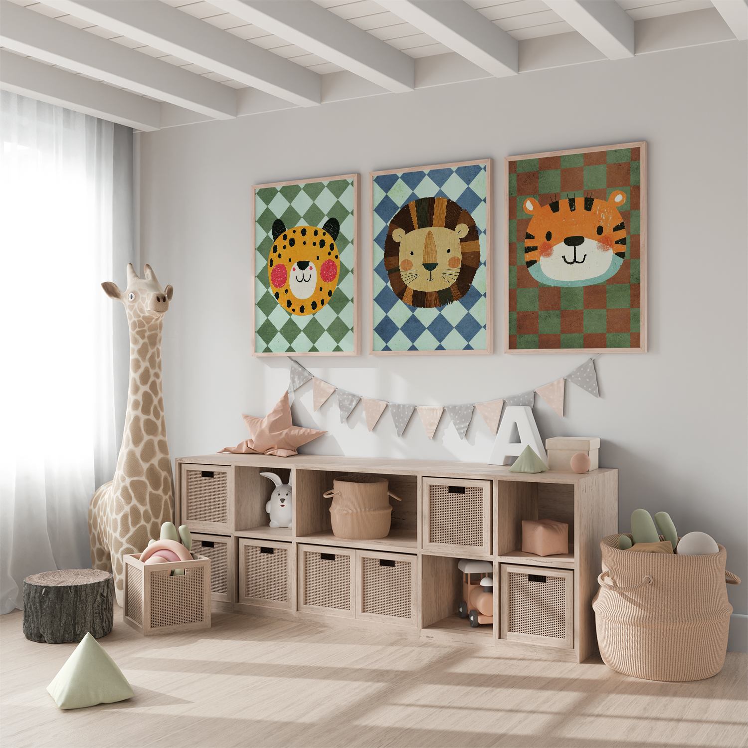 Poster - Diergezichten / Set van 3