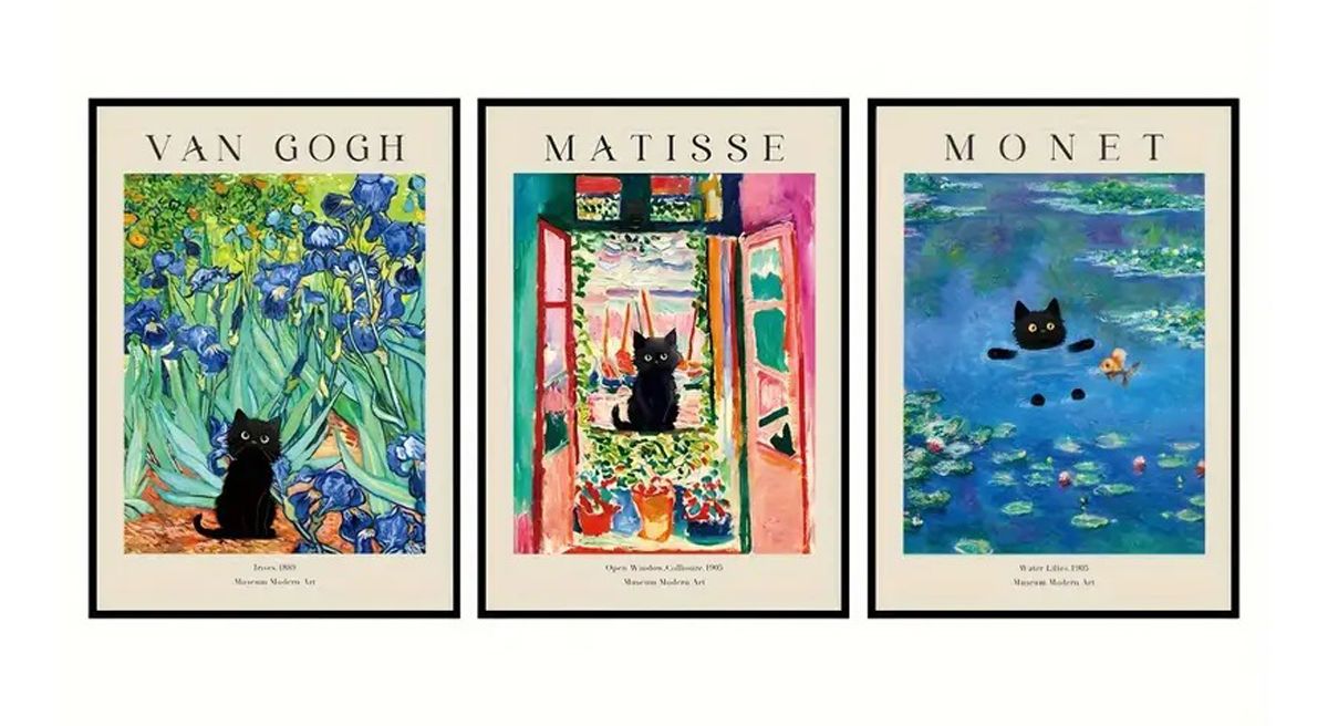 Van Gogh, Matisse, Monet Poster - Set van 3