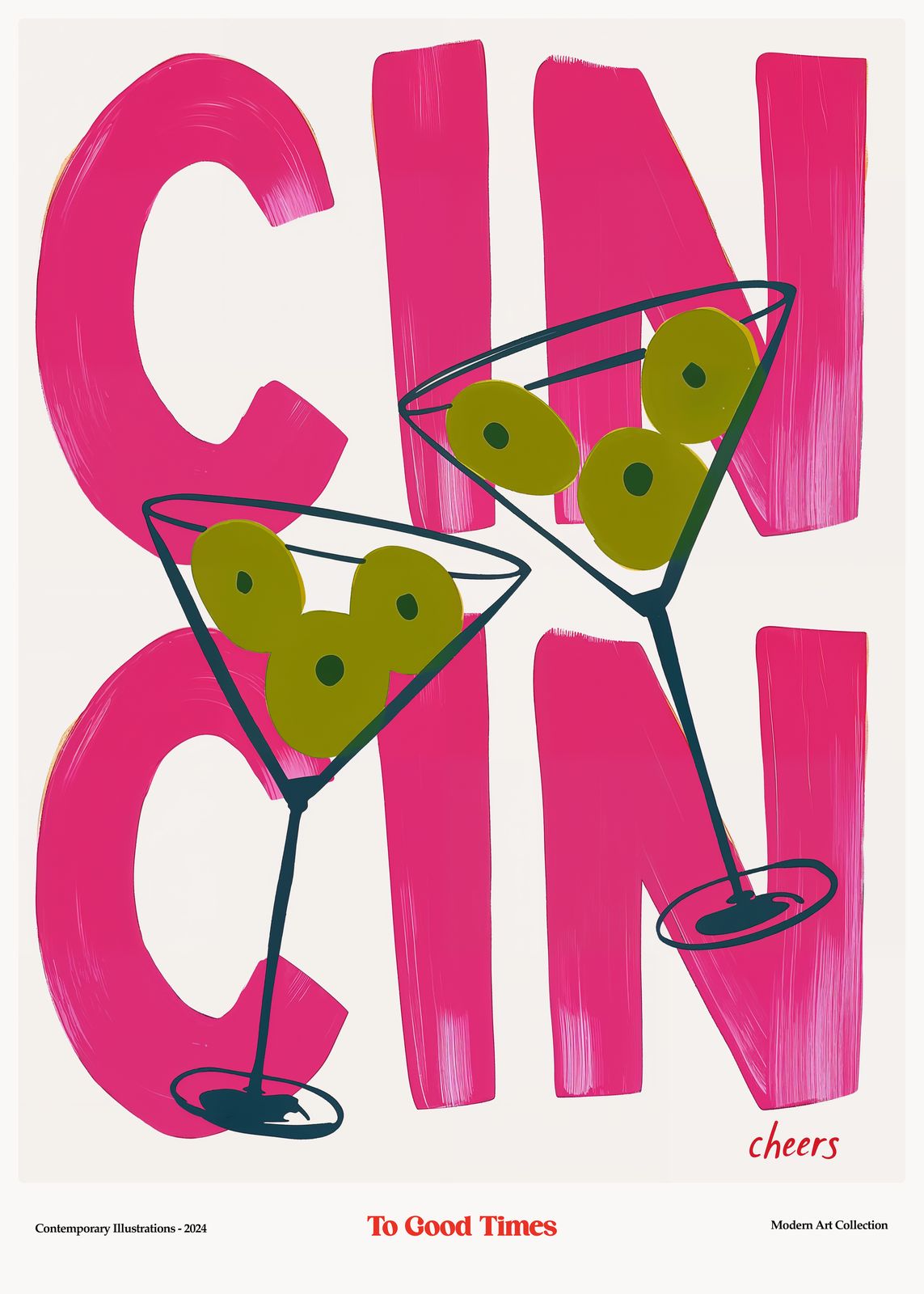 Poster - Cheers Martini Ontwerp