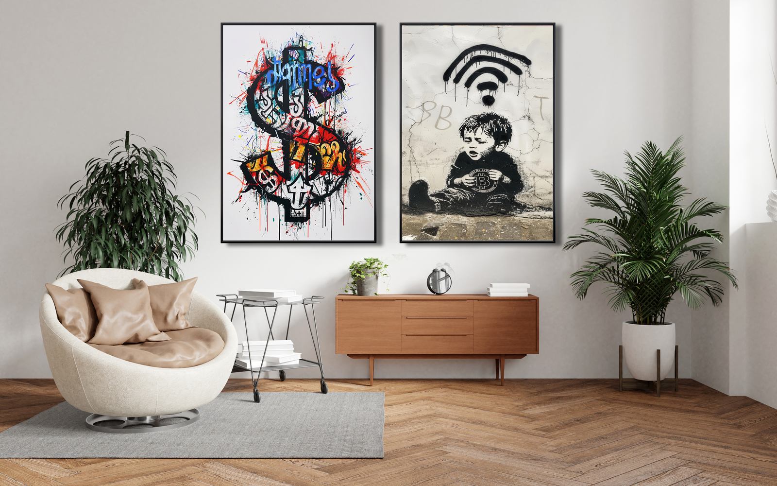 Poster - Straatkunst Duo / Set van 2