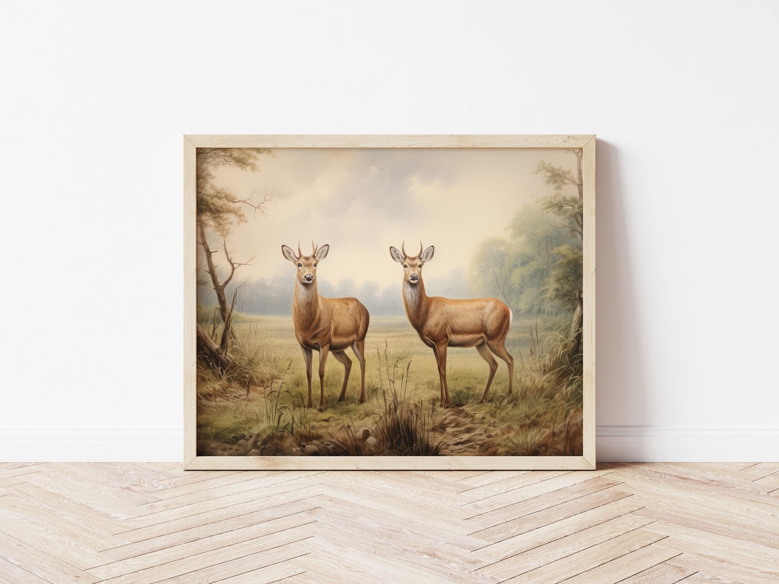 Poster - Herten in het Bos