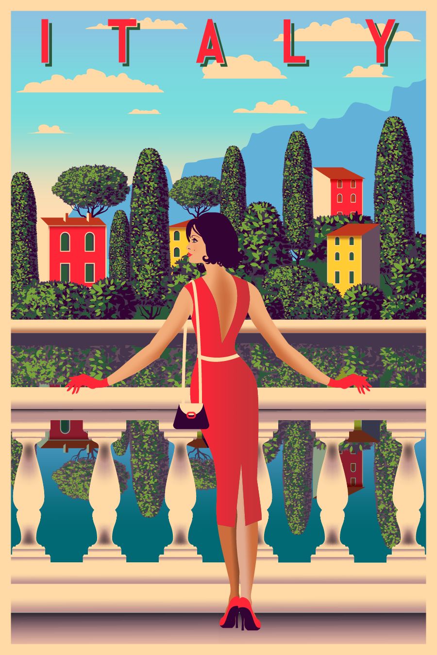 Poster - Italiaans Landschap