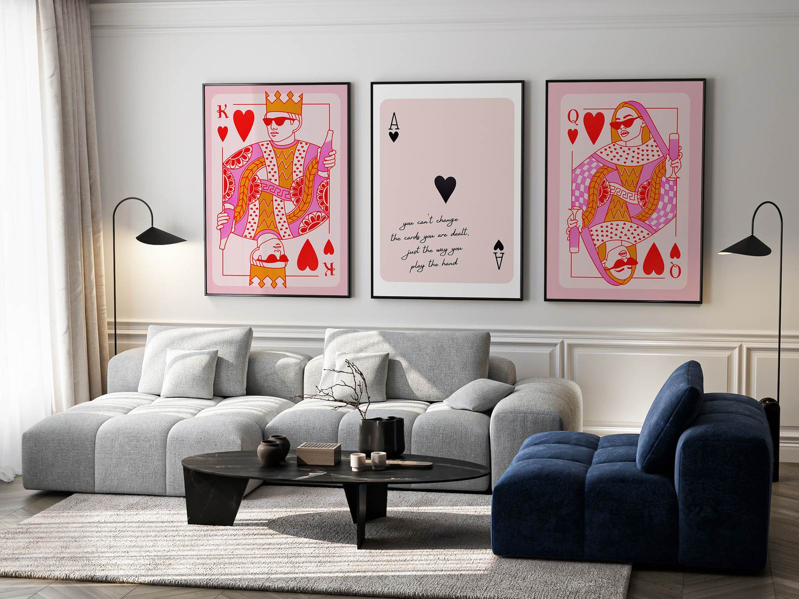 Poster - Moderne Speelkaarten / Set van 3