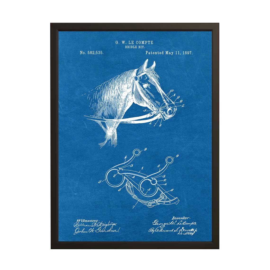 Octrooitekening poster - Paardenbit
