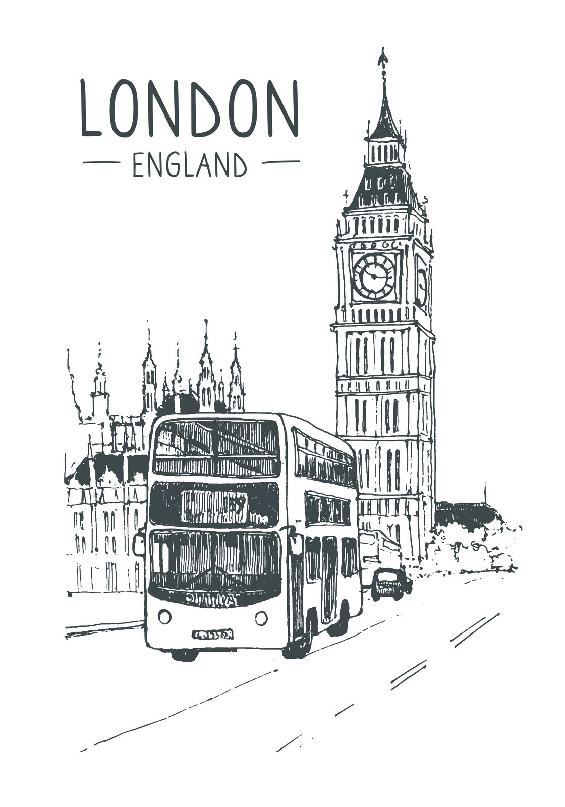 Londen Poster - Enkel