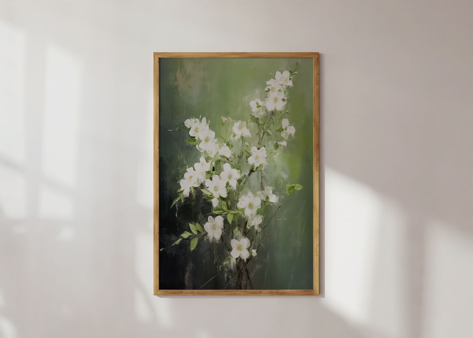 Poster - Witte Bloesemportret