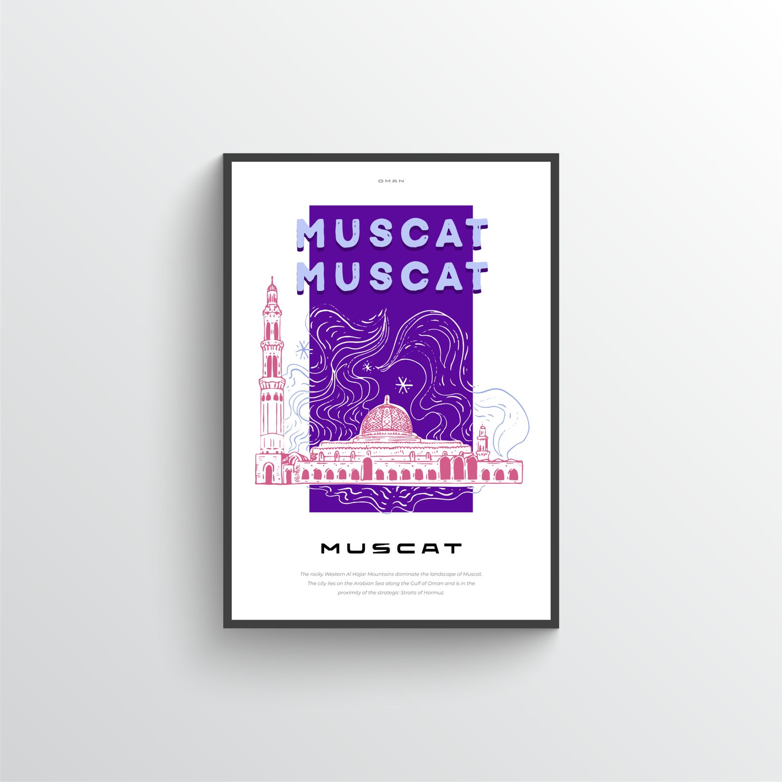 Muscat Stad Reiseposter