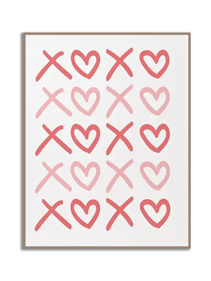 Poster - Hart en X Patroon