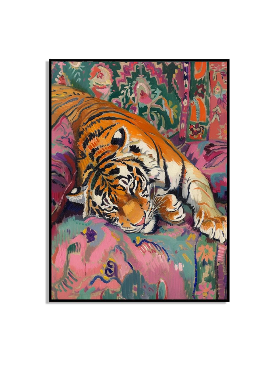 Tijger rust kunstwerk poster