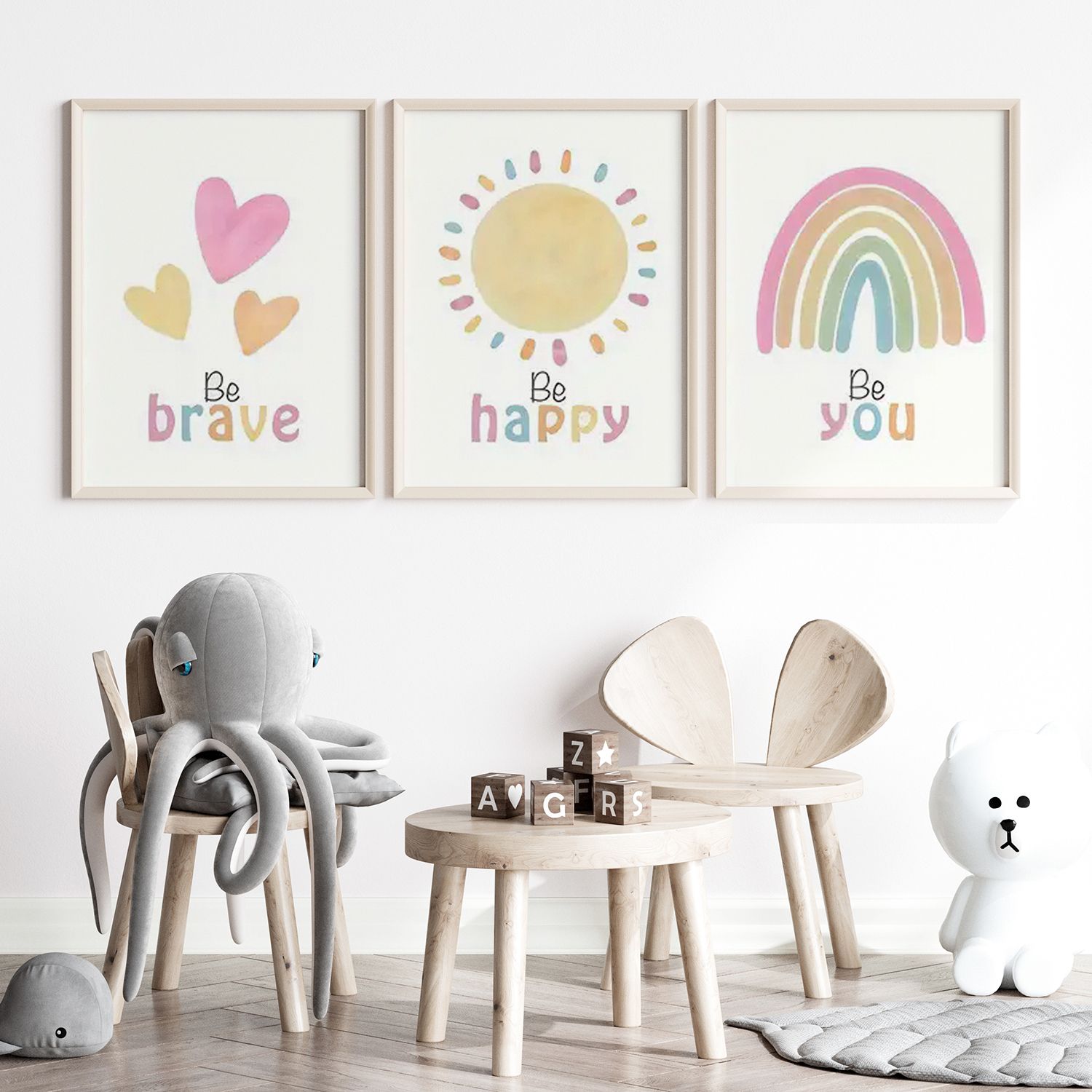 Poster - Be You, Be Happy, Be Brave / Set van 3