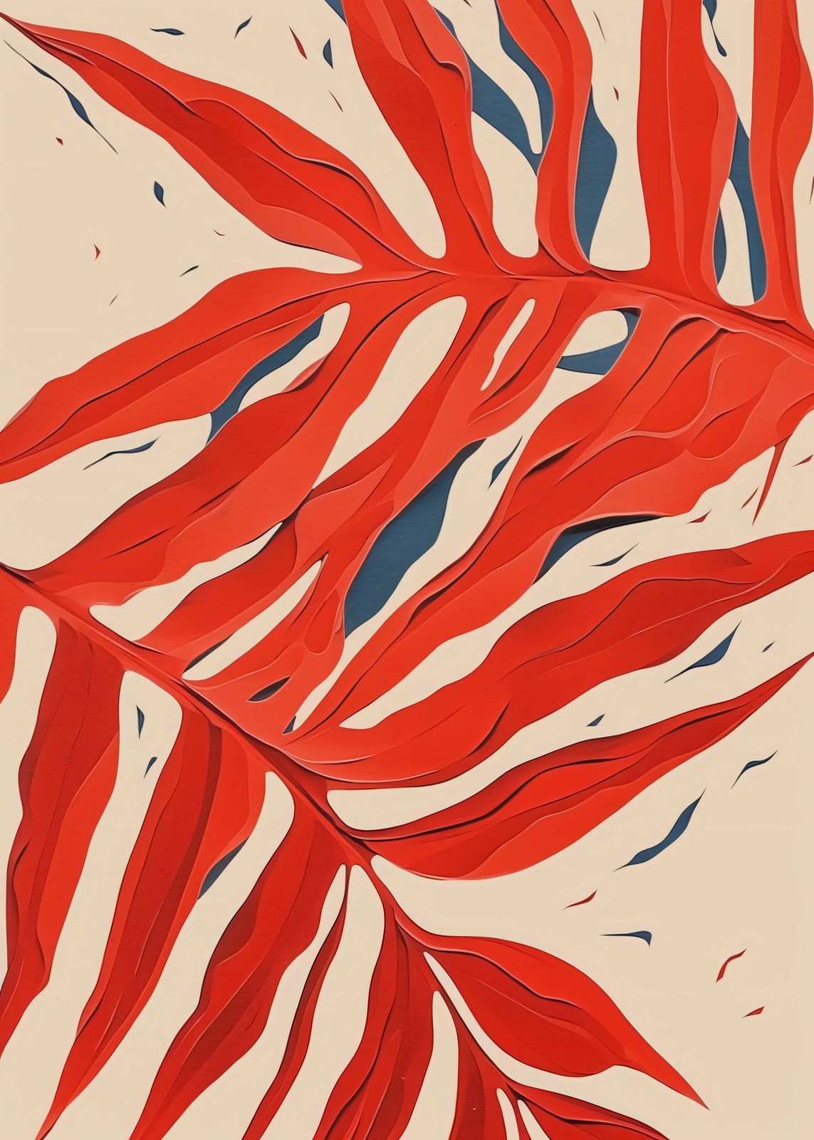 Poster - Rood Bladontwerp