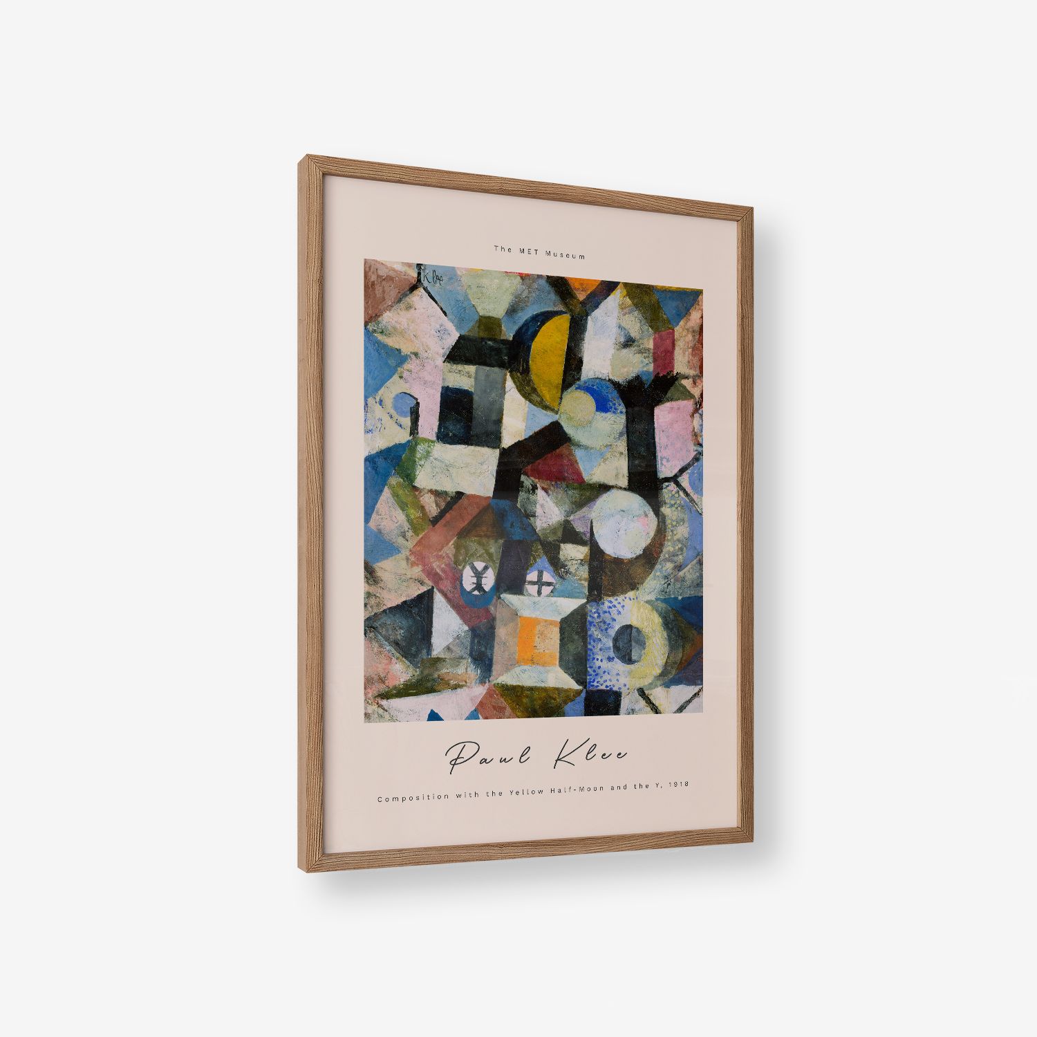 Poster - Compositie met de gele halvemaan