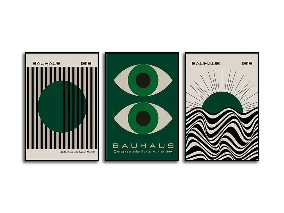 Poster - Bauhaus Kunst / Set van 3