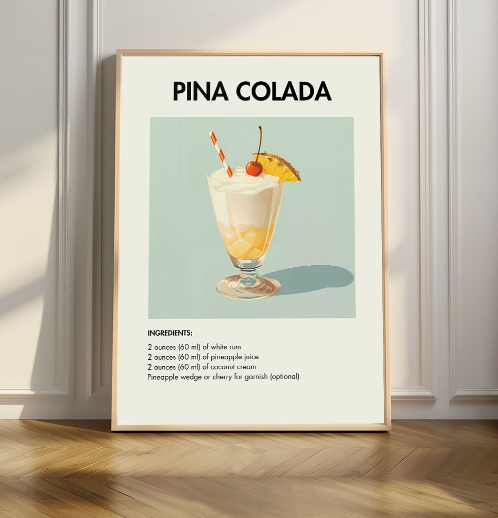 Pina Colada Recept Poster