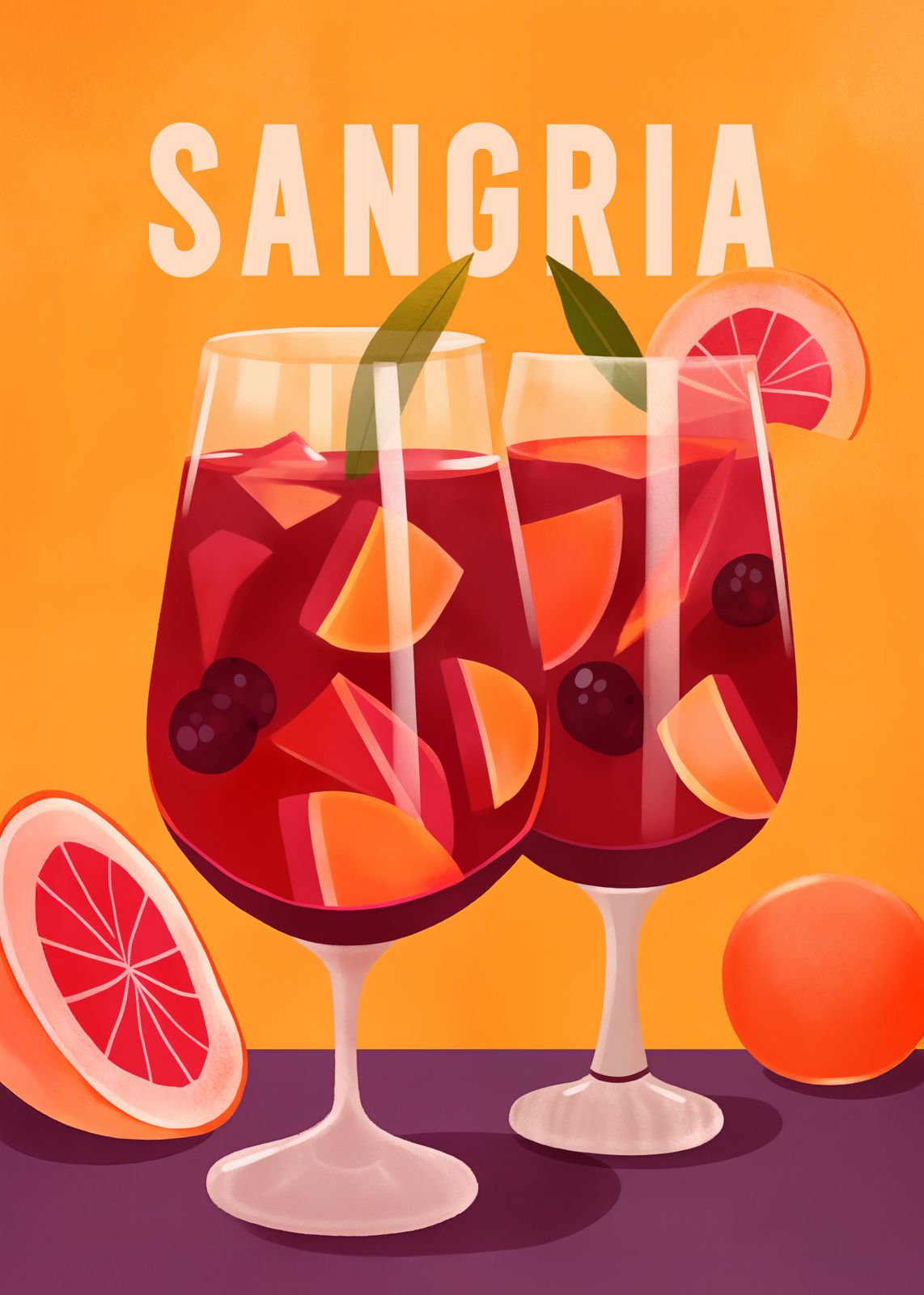 Poster - Sangria Glazen