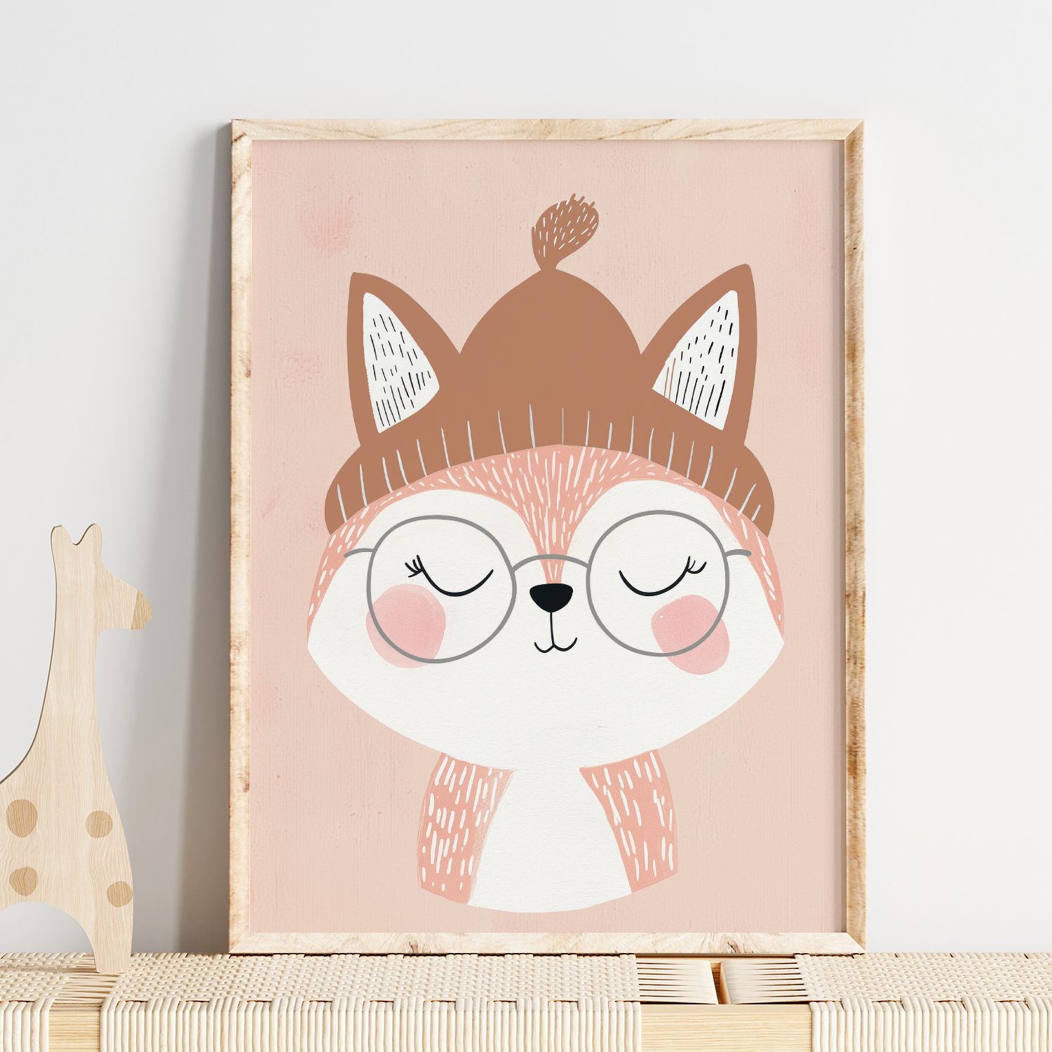Poster - Schattige Vos Illustratie
