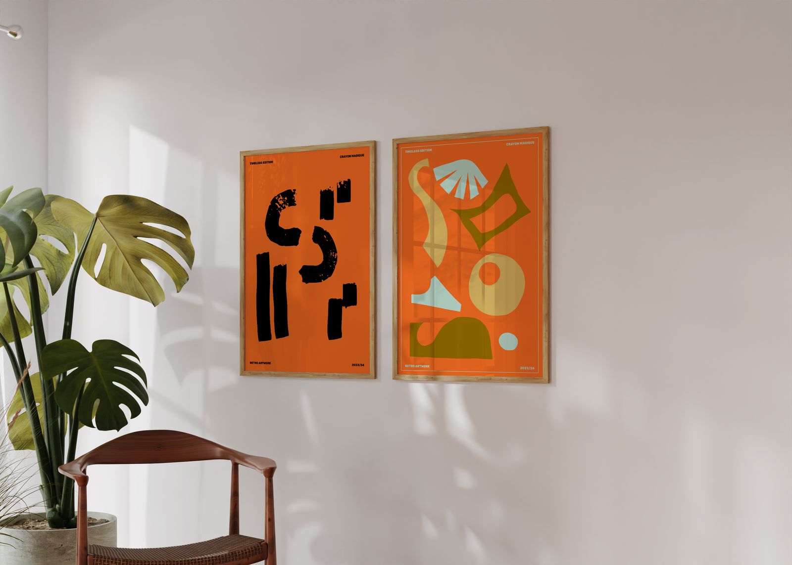 Poster - Retro Abstract Set van 2