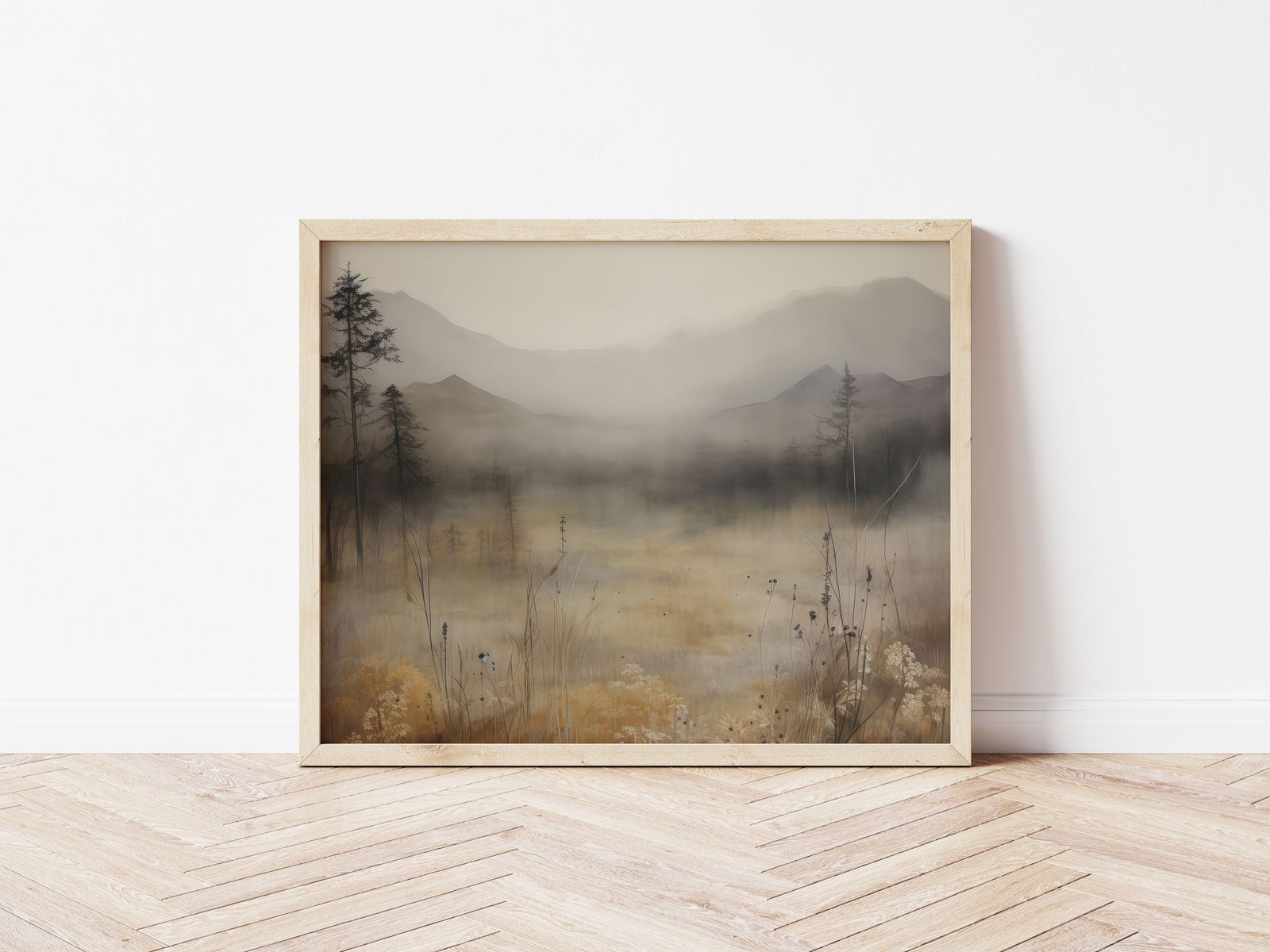 Poster - Mistig Berglandschap
