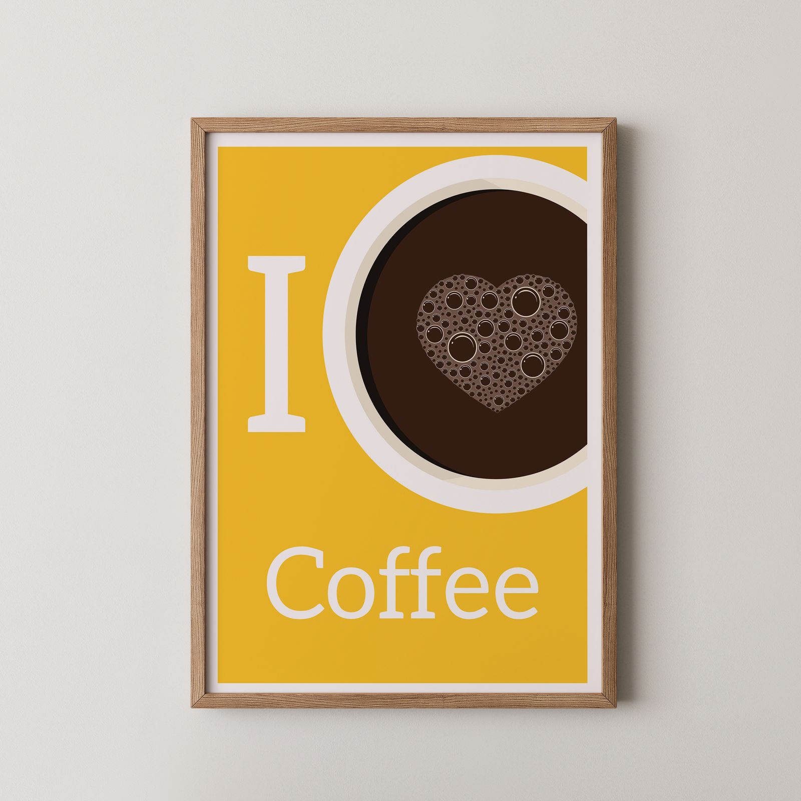 Poster - Ik hou van koffie