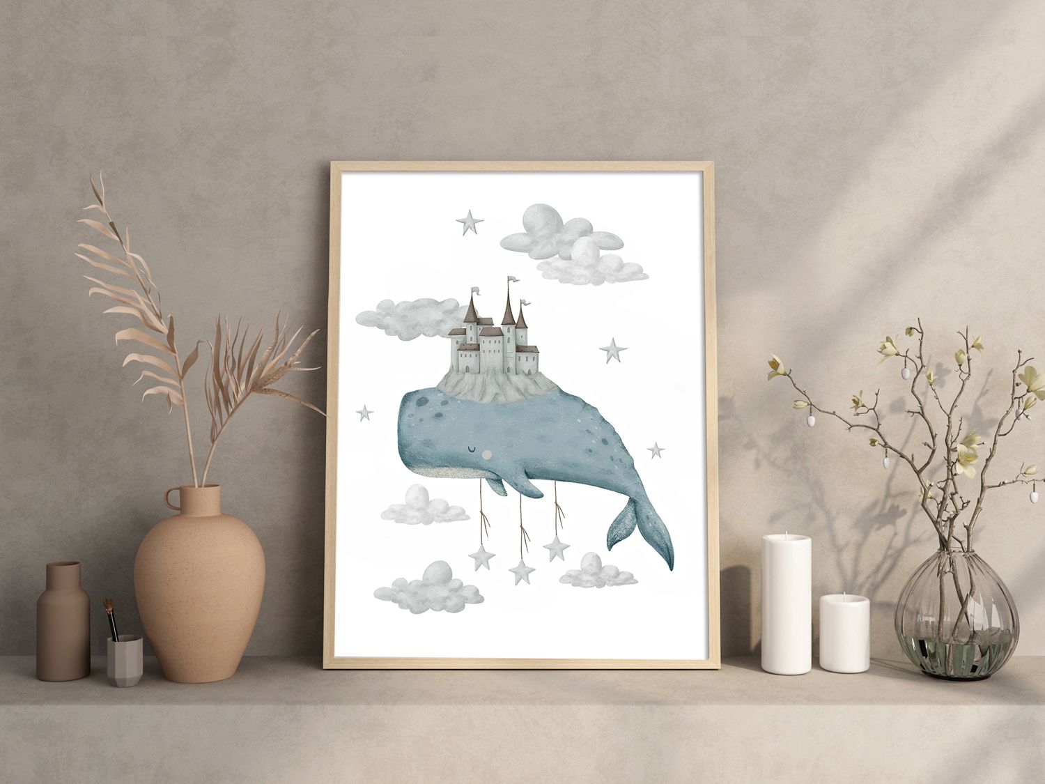 Kasteel op een Walvis Poster