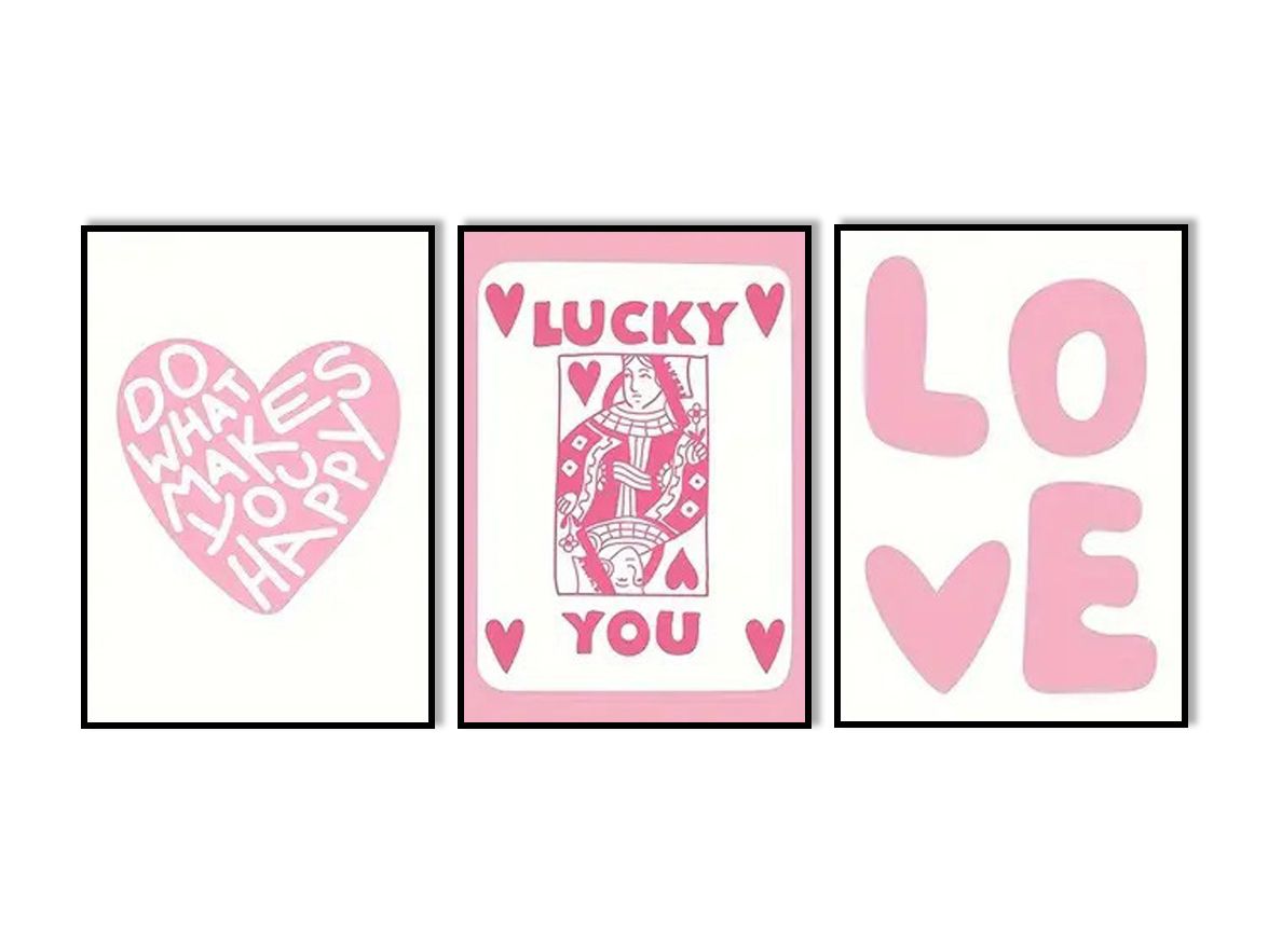 Poster - Liefde en Geluk / Set van 3