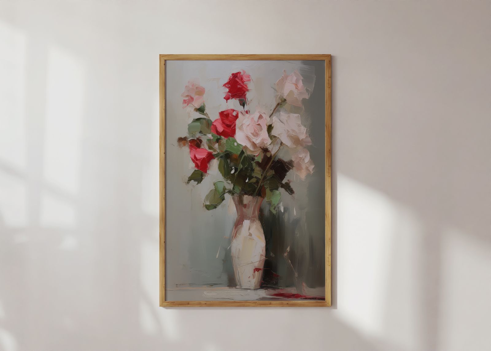 Poster - Rozen in een vaas