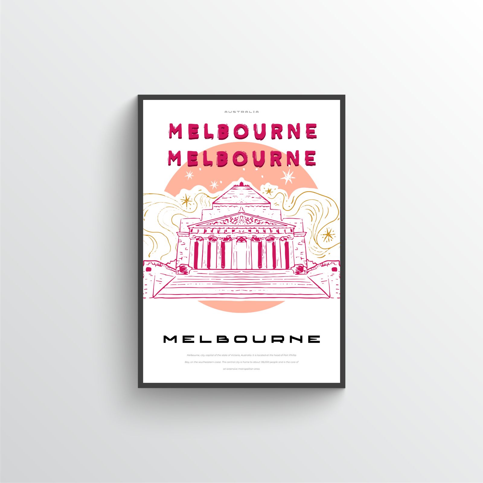 Melbourne Toeristische Attractie Poster