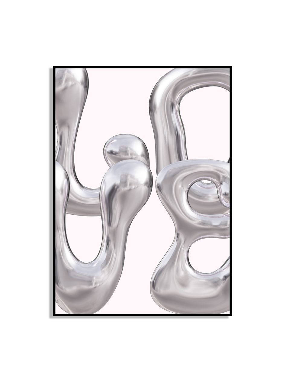 Abstracte Chroomkunst Poster