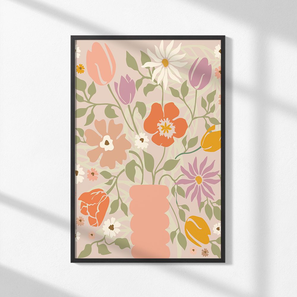 Poster - Bloemenvaasontwerp