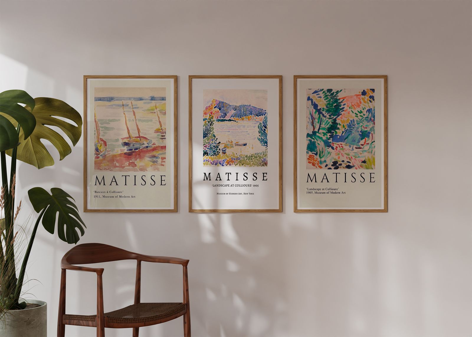Poster - Bateaux á Collioure van Matisse / Set of 3