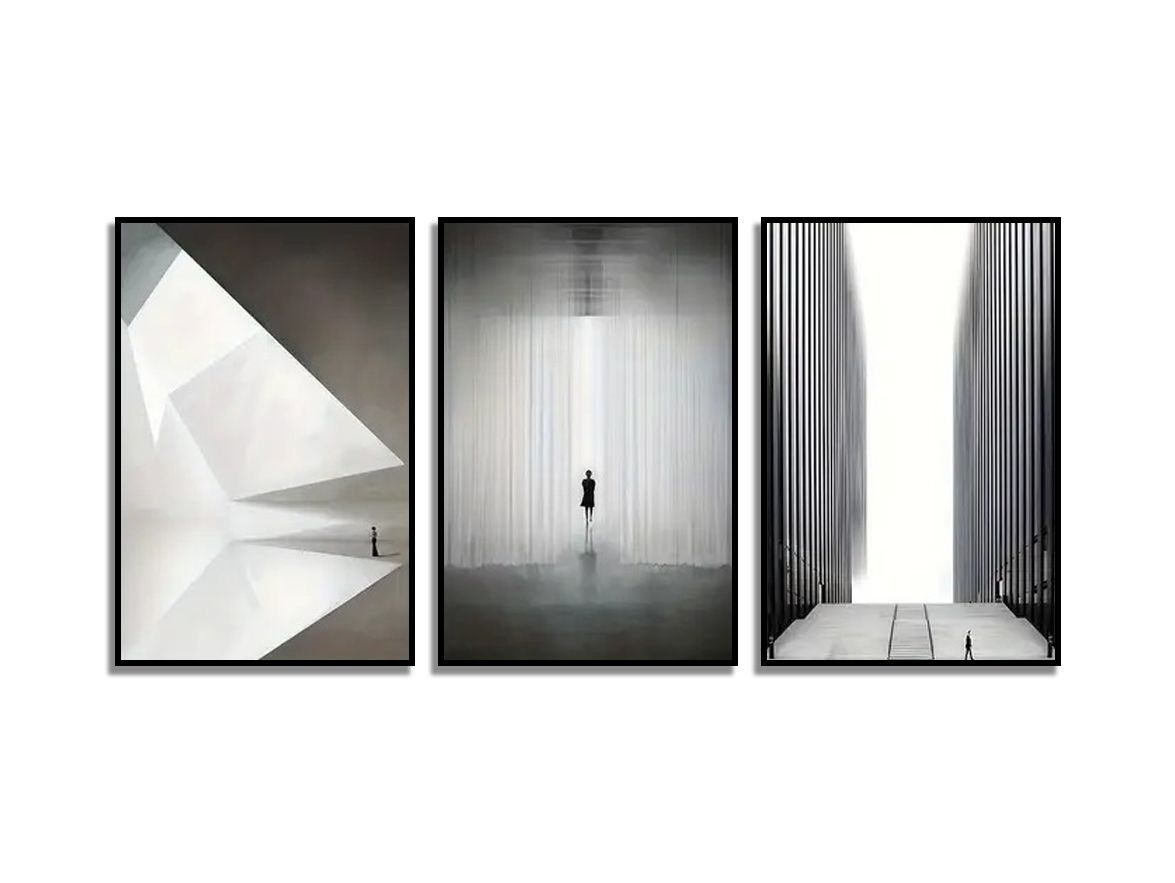 Poster - Abstract Moderne Kunst / Set van 3