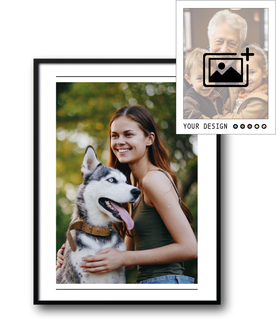 Aangepaste Poster - Persoonlijke Foto / Lijnen