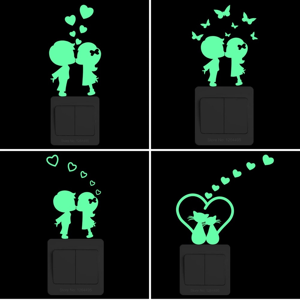 Schakelsticker - Romantische liefde / Gloed in het donker