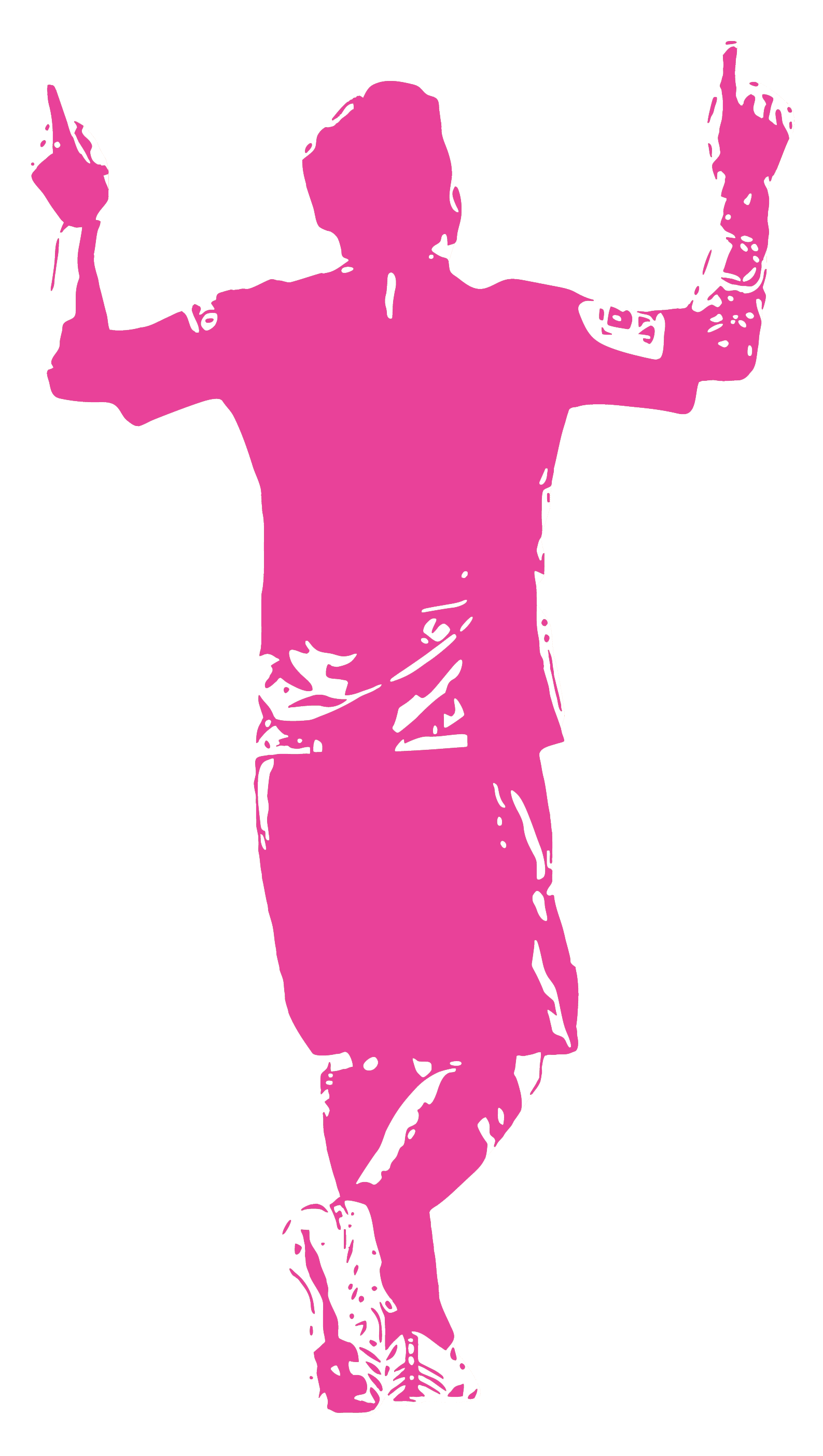 Wallstickers - Football Player / Personalised Name and Number-New-Rose-M (42x75cm)
