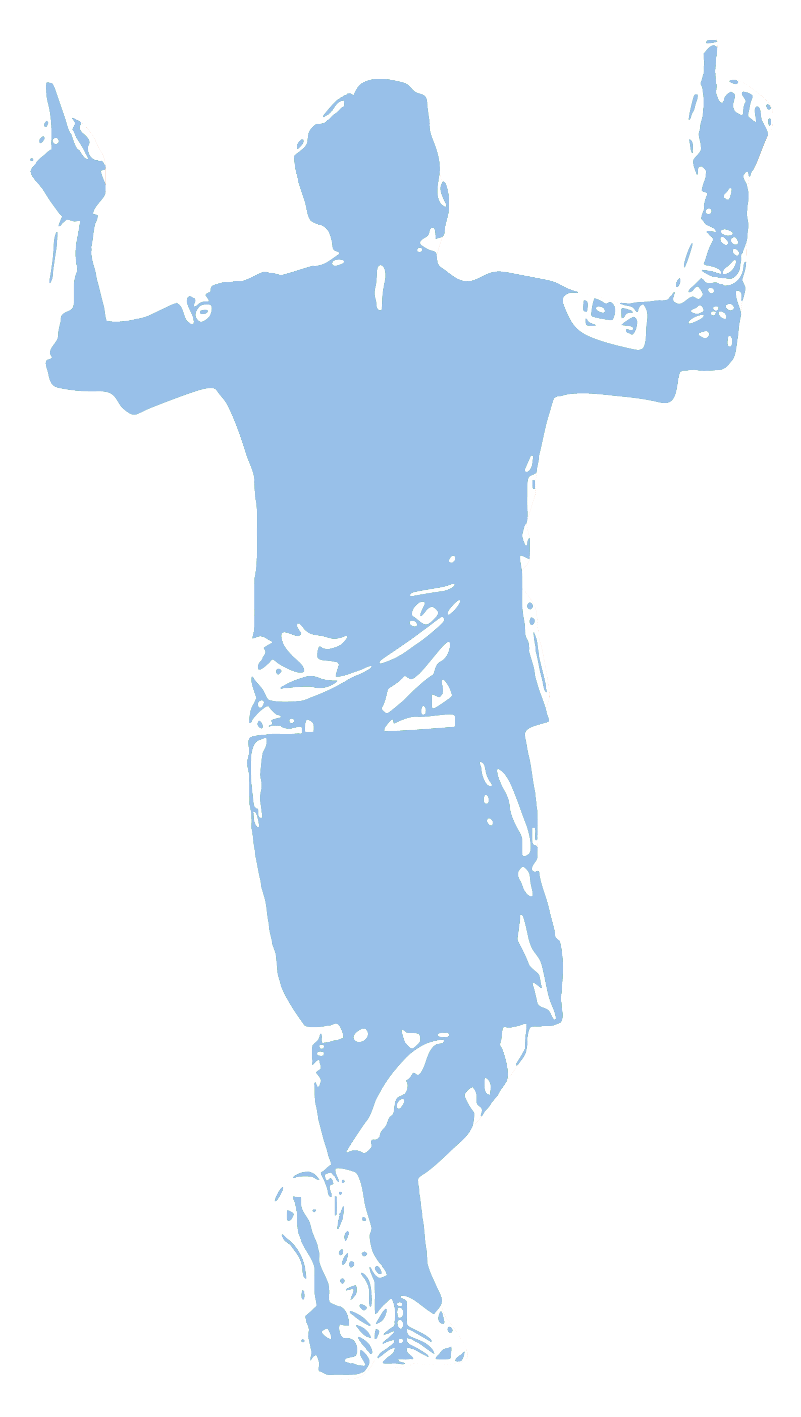 Wallstickers - Football Player / Personalised Name and Number-New-SkyBlue-M (42x75cm)