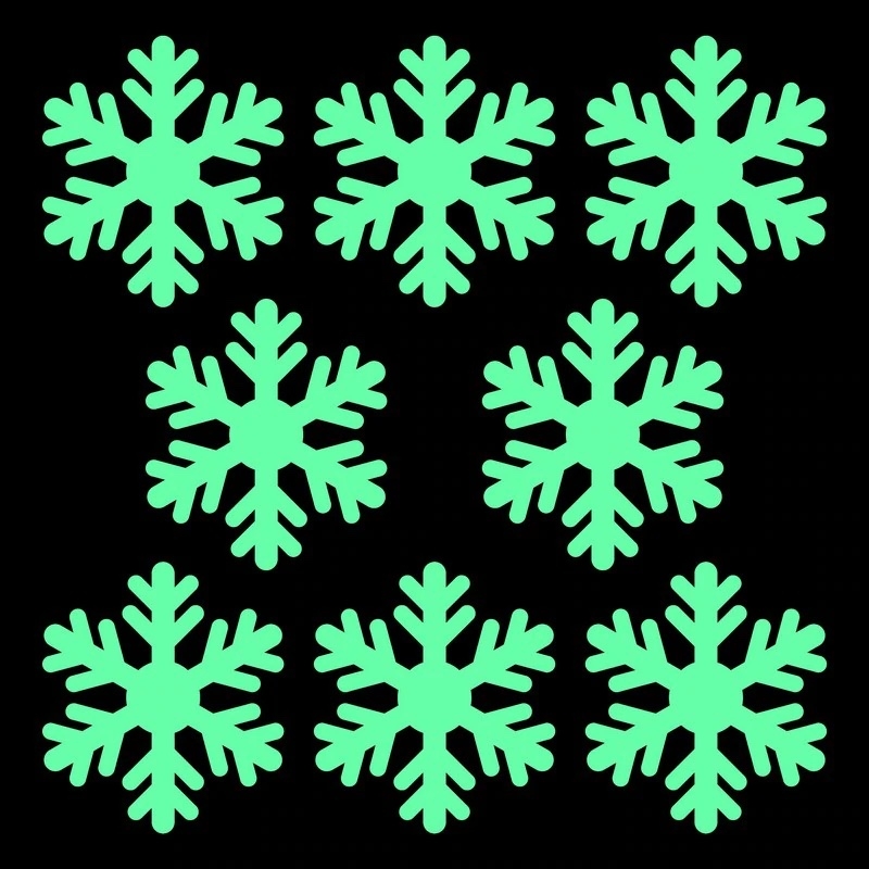 Muursticker - Sneeuwvlokken / Gloed in het donker / 02