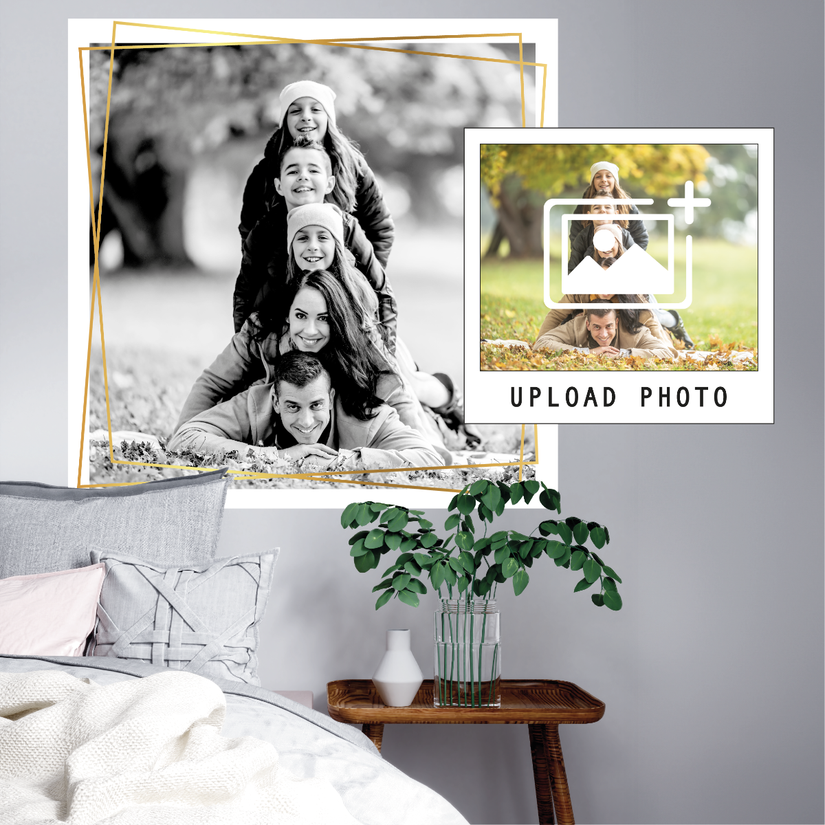 Wallsticker Personal Design - Square-Canvas-120x120 cm