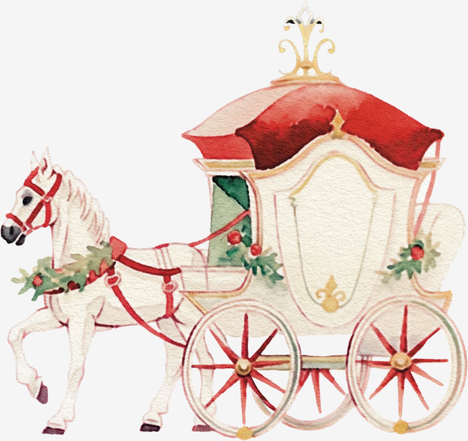 Kerstkoets Sticker