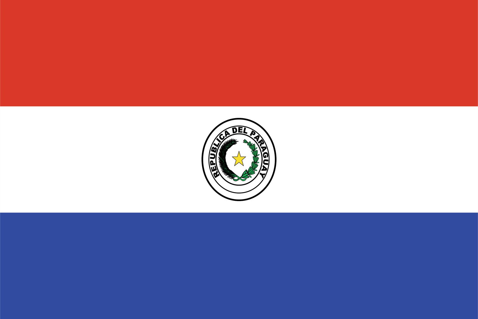 Paraguay Vlag - Sticker