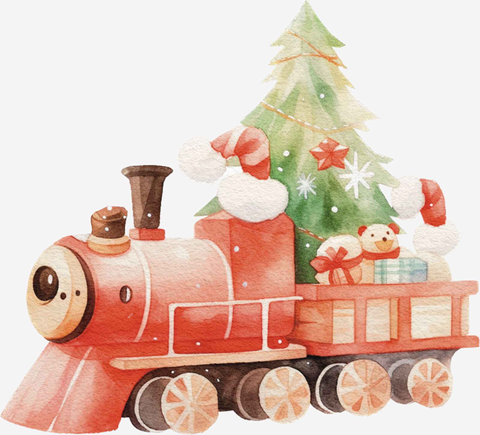 Kerst Trein Sticker