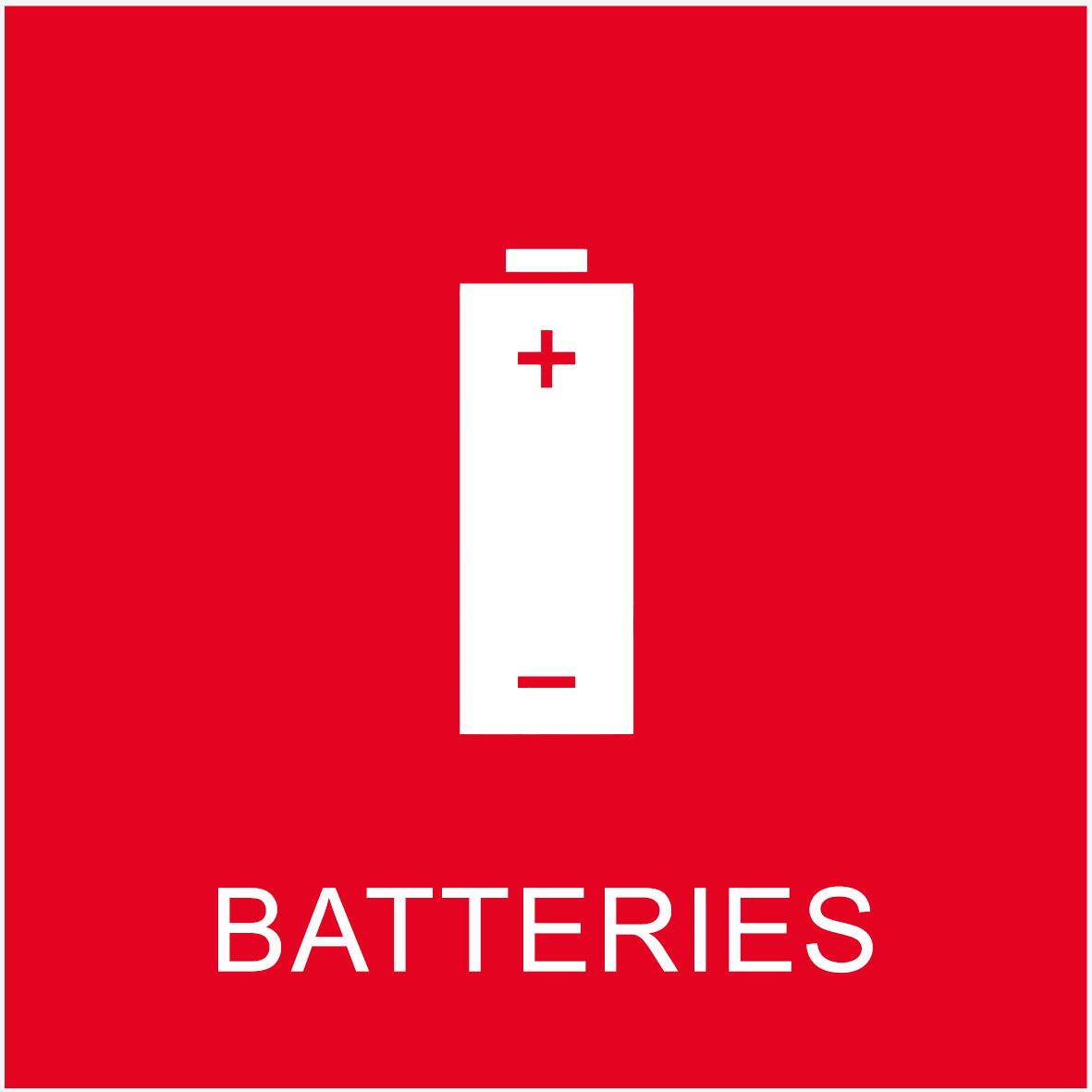 Sticker - Batterijen