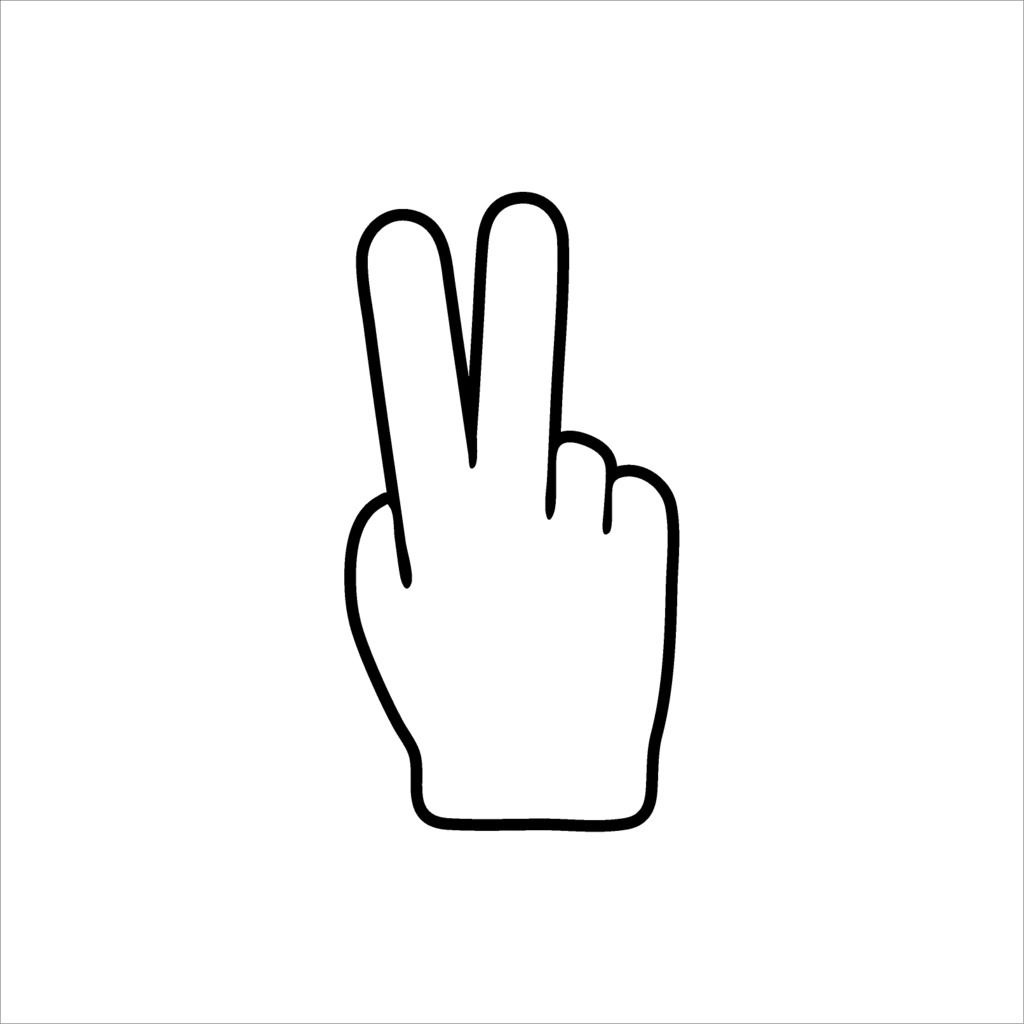 Sticker - Vrede Hand Symbool